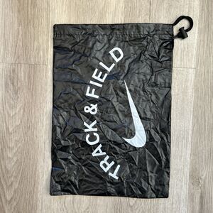 Nike Track and Field Drawstring Spike Shoes Cleats Bag Black White 11”x16”